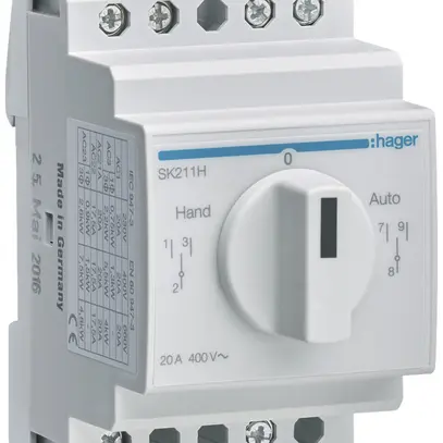 Interruttore rotativo AMD Hager 20A 400V 0Ch 0R 2 invertitore 3UM Hand-0-Auto 