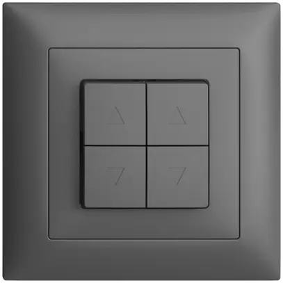 UP-Frontset EDIZIOdue FMI dunkelgrau für Storentaster/-schalter 