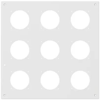 UP-Montageplatte robusto 3×3 Aluminium, weiss 