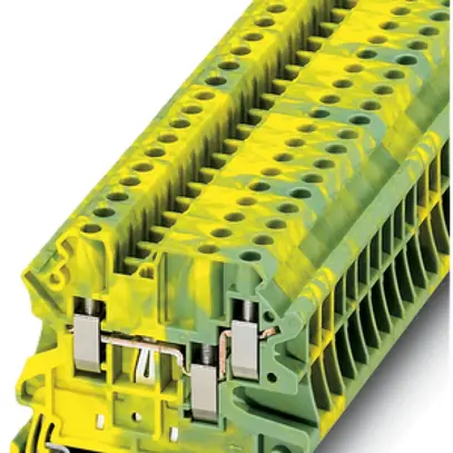Morsetto di passaggio e di prote PX UT 4-TWIN-PE verde/giallo 