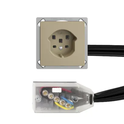 Presa INS EDIZIOdue T25 16A sand per cavo piatto Technofil 