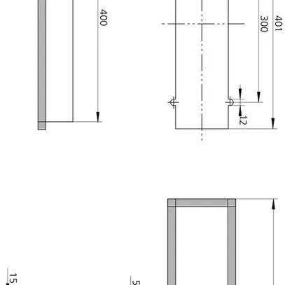 UP-Gehäuse Siedle, Kunststoff, 100×400×50mm, grau 