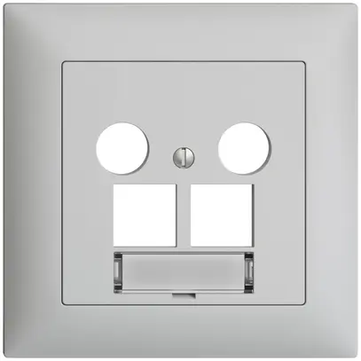 Kit di copertura ENC Edue FMI, p.presa multimedia EASYNET, p.2×RJ45 S-One grc 
