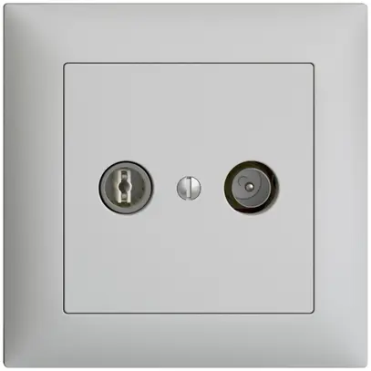Prise TV-R ENC EDIZIOdue 11dB gris clair à large bande 5…2000MHz, FMI 