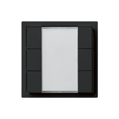 Poussoir universel ENC 6×KLA A sans LED noir 