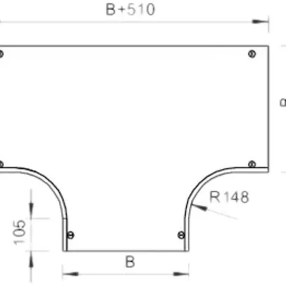 Couvercle en T MKS l=400mm revêtement zinc-alu 