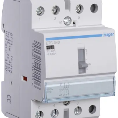 Contacteur AMD Hager 230VAC 3 fermeur 0 ouvreur 40A avec fonction jour/nuit 3UM 