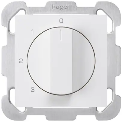 Interrupteur rotatif ENC kallysto 5/1L blanc avec plaque de fixation 
