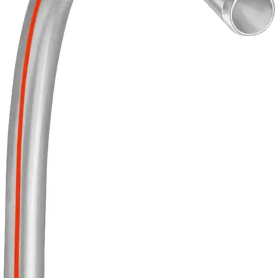 Gomito Symalit PE 90° 92/80 grigio con strisce rosse r=300mm KRB 