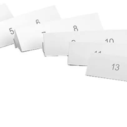 Placchetta indicatrice EDIZIOdue colore 1…16 per uscita obliqua 8 pezzi, bianco 