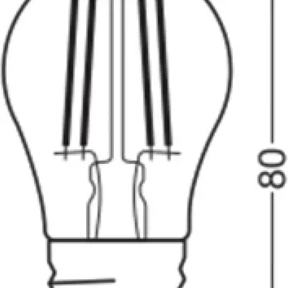 Lampada LED LEDVANCE CLASSIC P E27 3.4W 470lm 827 REG chiaro Ø45×80mm 