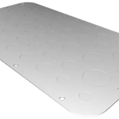 Placca passacavi Rittal AX, prestampaggio metrico, 401×221mm, metallo 
