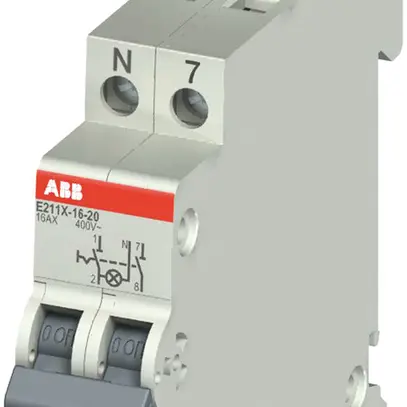 Interruttore AMD LED ABB E211, 6A/250V 2L 2Ch, 1UM, "0-I" 