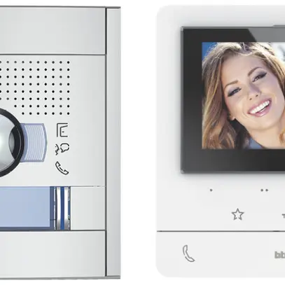 Kit interphone portier vidéo bticino maison indiv.Sfera Classe 100 2 fils WLAN 