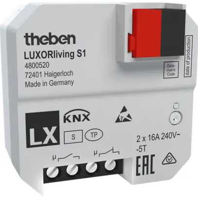 Actionneur-commutateur KNX INC Theben LUXORliving 1-canal 