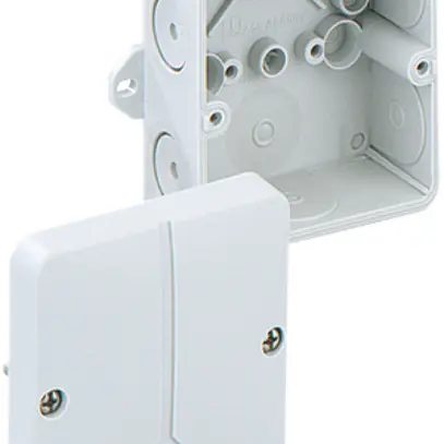 Boîte dérivation AP Abox 025 vide, 80×80×52mm, gris clair 