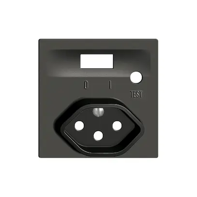 Frontset EDIZIOdue zu FI-Steckdose schwarz 