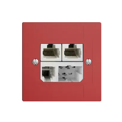 Boîte ENC T+T/2×RJ45/RJ11/u ADSL ITplus EDIZIOdue berry 