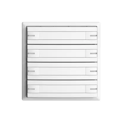 Pulsante KNX RGB EDUE, 250mW, c.LED RGB, c.carta, 8×pulsante, com.1×tasto, bi 