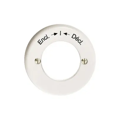 Kit front. Encl. -I-Décl. bianco per contatto rot.imp.a chiave 