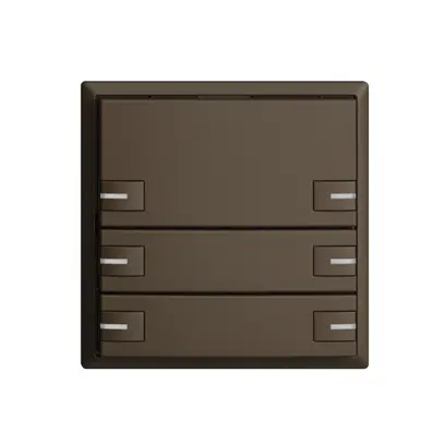 UP-Universaltaster 6×1T Schraubklemme EDIZIOdue coffee, mit LED 