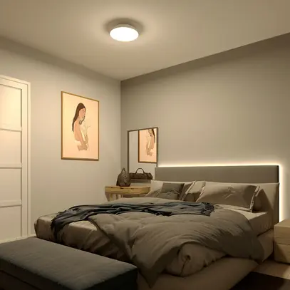 Plafoniera LED Philips Fleta 10W 1850lm 827 Ø350mm bianco 