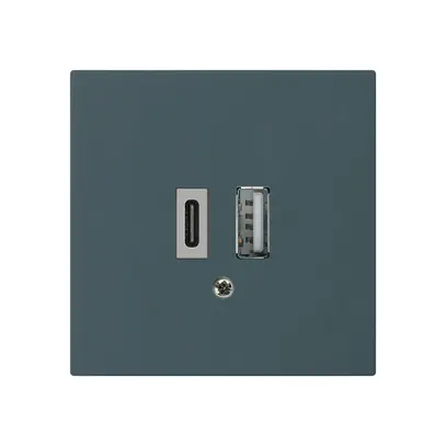 Prise de charge USB kallysto 18W PD 1×type A 1×type C anthracite 