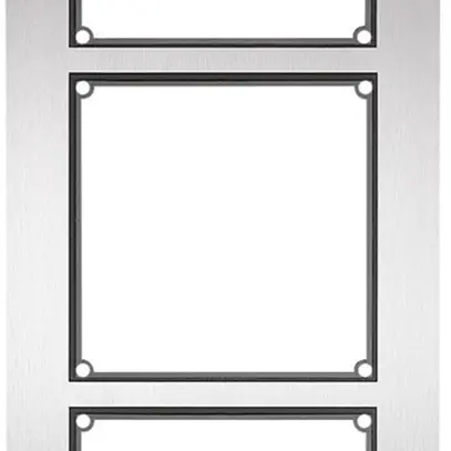 Boîtier AP pour interphone Hager elcom.modesta 3×1 2-fils avec cadre, acier fin 