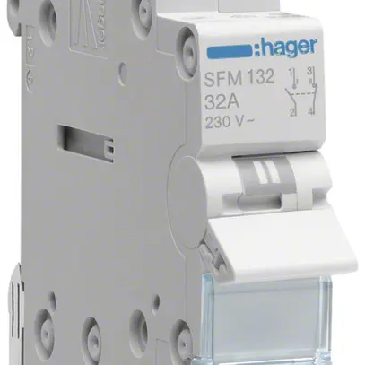 Invertitore AMD Hager 32A 230V 1 chiusura 1 apertura 0 invertitore 1UM 