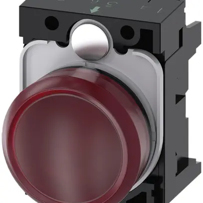 Leuchtmelder Siemens SIRIUS ACT m.Halter+LED 230VAC rot Kunststoff 