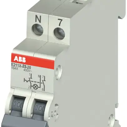 REG-Ausschalter LED ABB E211, 25A/250V 2L 2S, 1TE, "0-I" 
