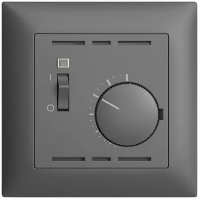 Termostato ambiente INC EDIZIOdue grigio scuro, con interrutore 