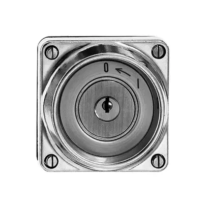 Contact pivot. INC hum.0<-1/1L Al poli, avec serrure de sûreté 