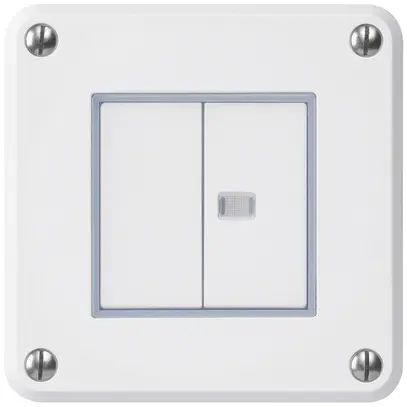 UP-Druckschalter robusto IP55 Schema 3/Drucktaster 1×beleuchtet weiss 