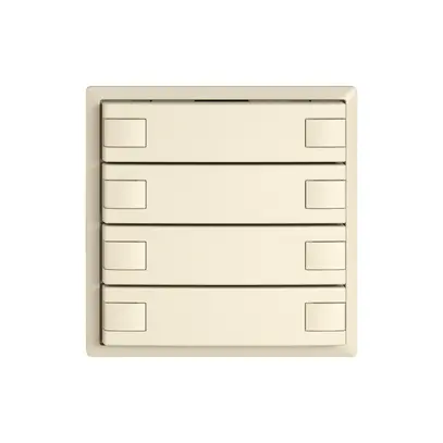 Poussoir KNX RGB EDIZIO.liv SNAPFIX® capteur temp.s.LED 4× comm.2T cr 