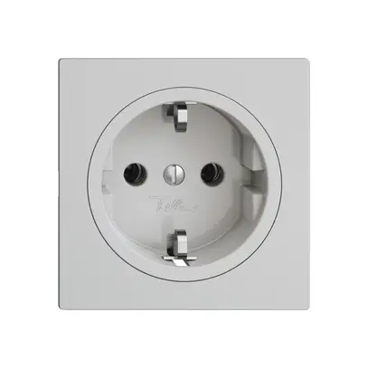 Presa Feller EDIZIOdue Schuko 16A 230V 60×60mm grigio chiaro 