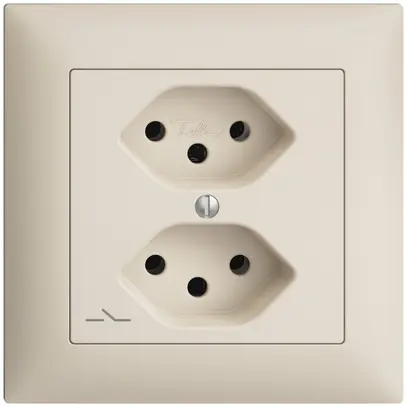 Presa INC EDIZIOdue 2×T13 crema 1×S 