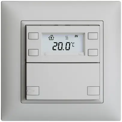 Poussoir RTH ENC KNX 1× EDIZIOdue FMI gris clair, avec LED RGB 