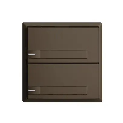 UP-Universaltaster 2×1T Steckkl EDIZIOdue coffee, mit Papiereinlage + LED 