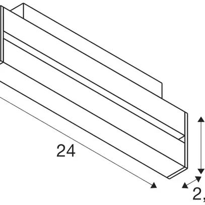 Spot LED SLV IN-LINE 24 7.3W 650lm 940 35° DALI 48V AD 240×22mm blanc 