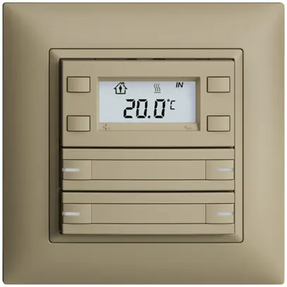 Poussoir RTH ENC KNX 4× EDIZIOdue FMI sand, avec pap.+LED RGB 