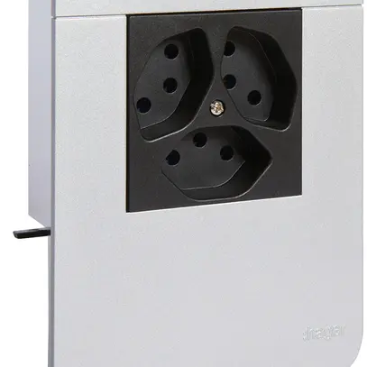 Supporto d'apparecchio Hager per SL20080 decorazione alluminio 3×T13 