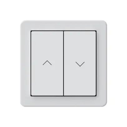 Pulsante per tapparelle KNX Hager BA basico A doppio 58×58mm bianco 