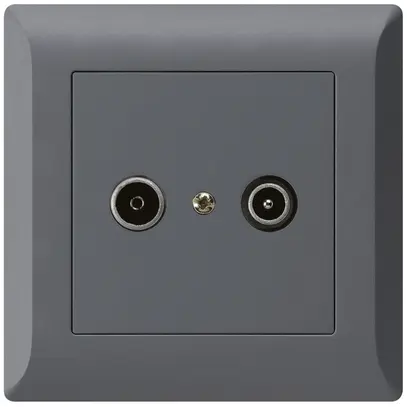 UP-Antennendose kallysto.line R/TV 23dB Durchgangsdose anthrazit 