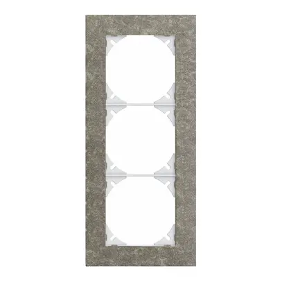 Cadre de recouvrement EDIZIOdue prestige 3×1 eternit 
