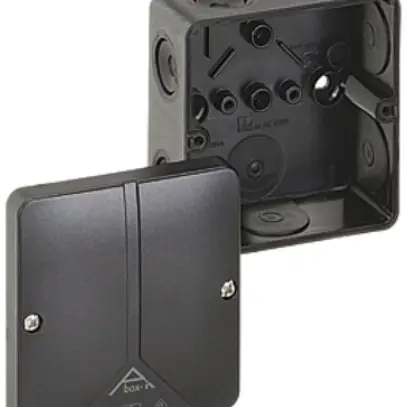 Boîte dérivation AP Abox-i 040 vide, 93×93×55mm, noir 