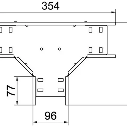 Pezzo a T BET RT 60×100mm acciaio zincato a caldo per immersione 