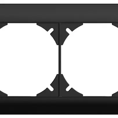 UP-Kopfzeile EDIZIOdue SNAPFIX® 1×4 horizontal 257×77mm schwarz 