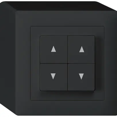 Pulsante per tappar.AP kallysto nero con 4 tasti 