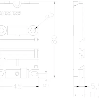Piastra di montaggio ASi Siemens 3RK1 per modulo compatto K45 